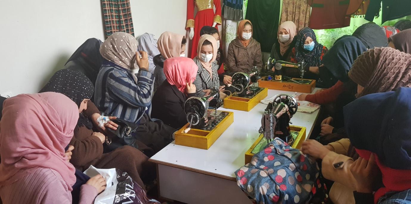 AWEVSO team and community members at the Kabul office